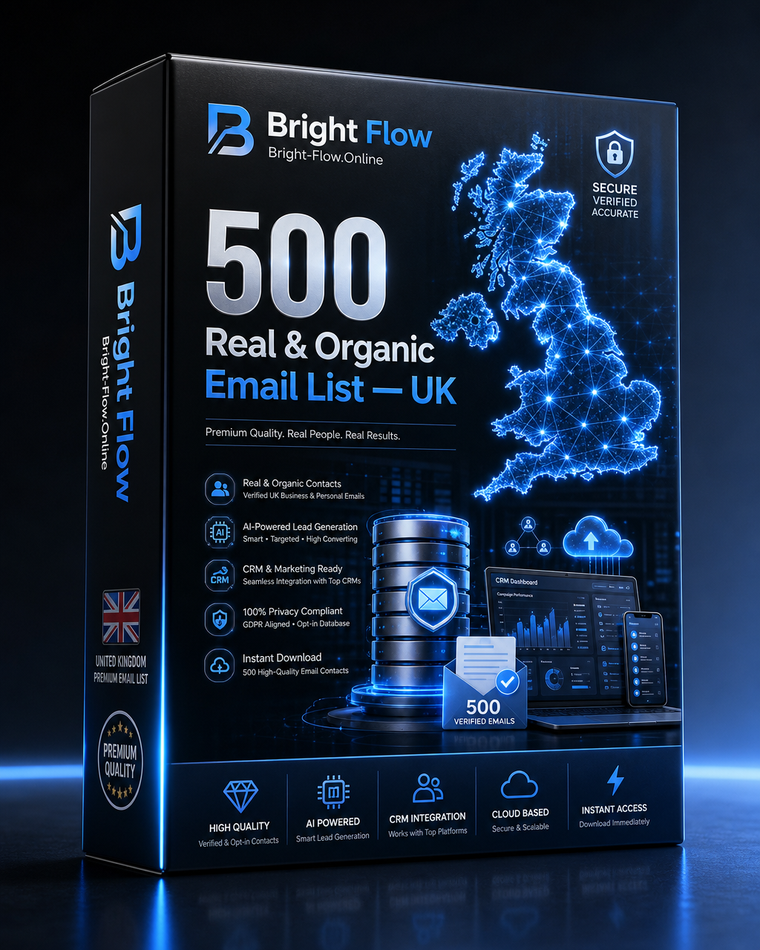 500 Real & Organic Email List (UK)