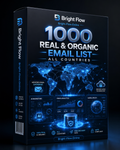 1000 Real &amp; Organic Email List (All Countries)