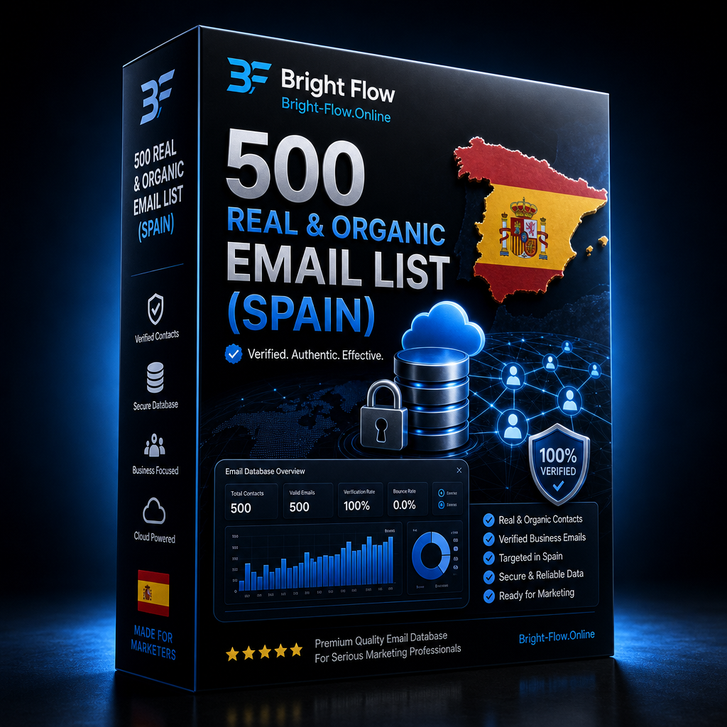 500 Real &amp; Organic Email List (Spain)