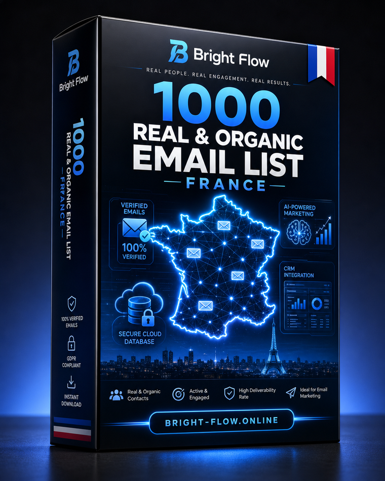 1000 Real & Organic Email List (France)