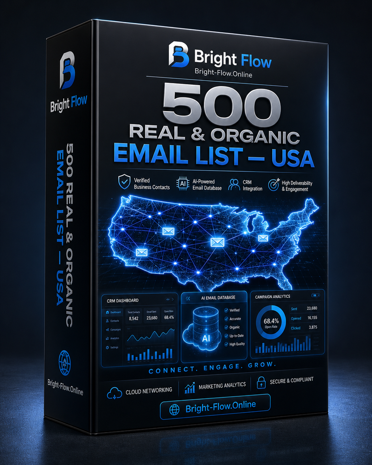 500 Real & Organic Email List (USA)