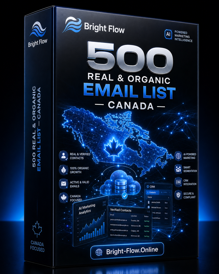 500 Real & Organic Email List (Canada)